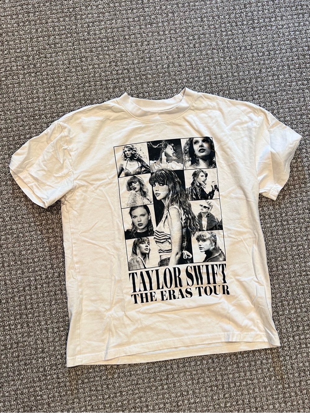Taylor Swift White The Eras Tour Photo Collage Tee